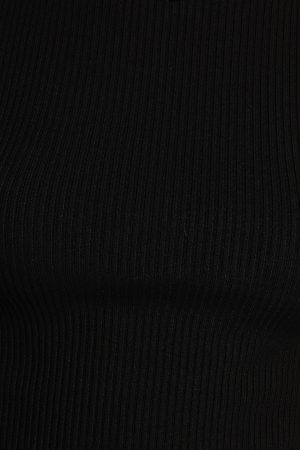 Kya Short Sleeve Knit Top – Black