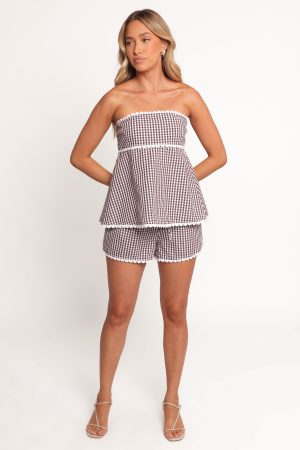 Kyle Two Piece Set – Chocolate Gingham