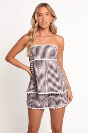 Kyle Two Piece Set – Chocolate Gingham