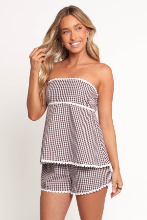 Kyle Two Piece Set – Chocolate Gingham