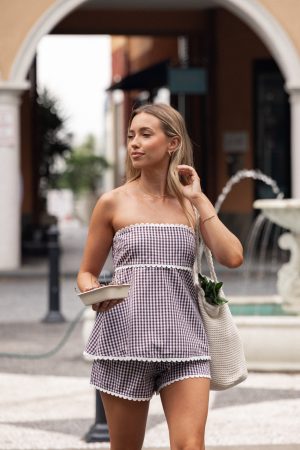 Kyle Two Piece Set – Chocolate Gingham