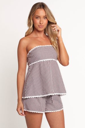 Kyle Two Piece Set – Chocolate Gingham