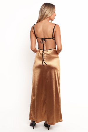 Lael Maxi Dress – Gold/Black