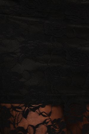 Laken Sheer Lace Maxi Skirt – Black
