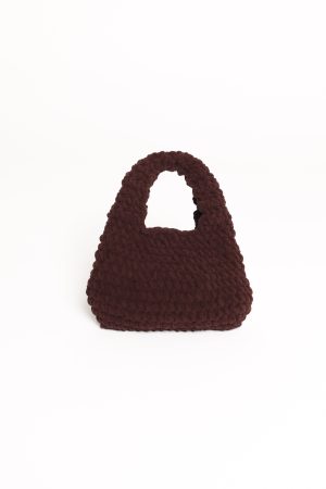 Lani Knitted Handbag – Chocolate