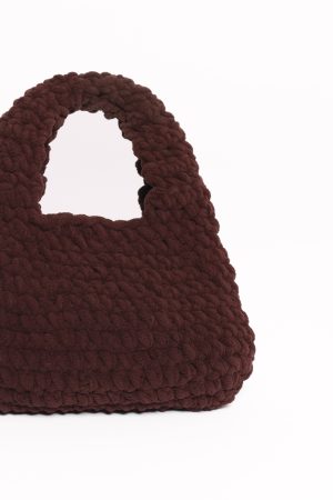 Lani Knitted Handbag – Chocolate