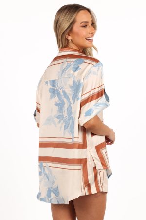 Lara Shirt – Pale Blue Print