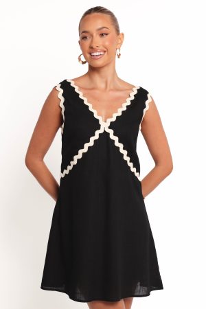 Lark Mini Dress – Black