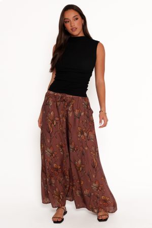 Larson Pant – Brown Floral