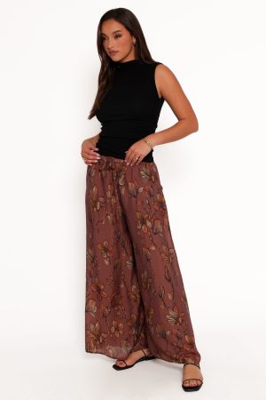 Larson Pant – Brown Floral
