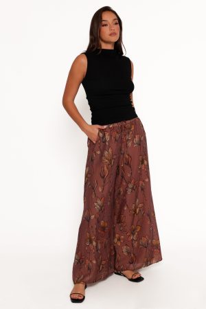 Larson Pant – Brown Floral