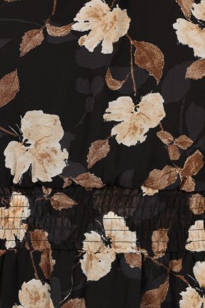 Layley One Shoulder Maxi Dress – Black Floral