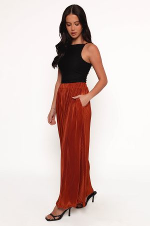 Leria Wide Pant – Burnt Orange