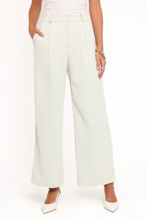Lia Wide Leg Pant – Sage Green