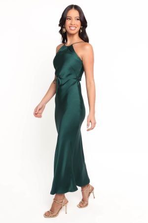 Liana Midi Dress – Emerald Green