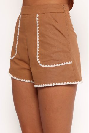 Lila Short Set – Tan White