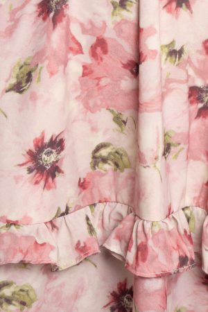 Lillee Tiered Maxi Dress – Pink Bloom