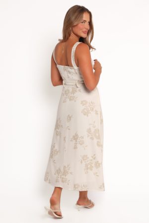 Liora Midi Dress – Antique White