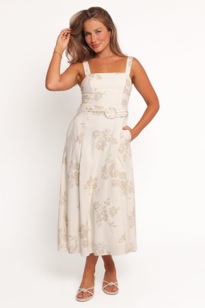 Liora Midi Dress – Antique White