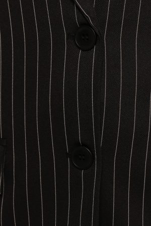 Livia Striped Blazer – Black