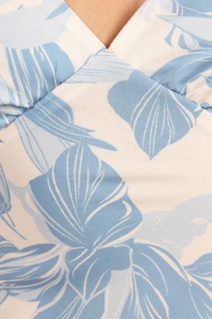 Lizza Maxi Dress – Pale Blue Print