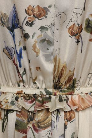 Lizzie Midi Dress – Cream Floral