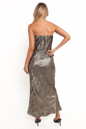 Lizzie Midi Skirt – Dark Bronze