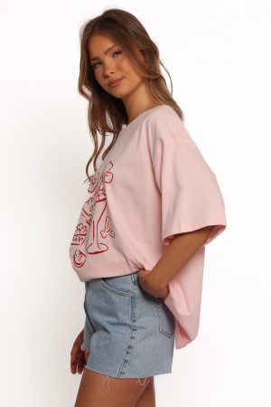 Loa Graphic Tee – Pink/Red