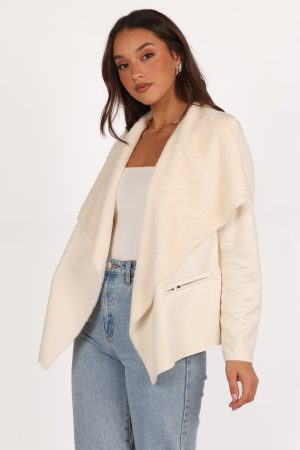 Lopez Faux Sherling Jacket – Cream
