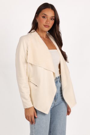 Lopez Faux Sherling Jacket – Cream