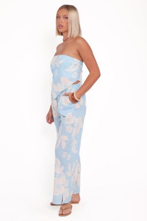 Lourdes Wide Leg Pant – Blue Hibiscus