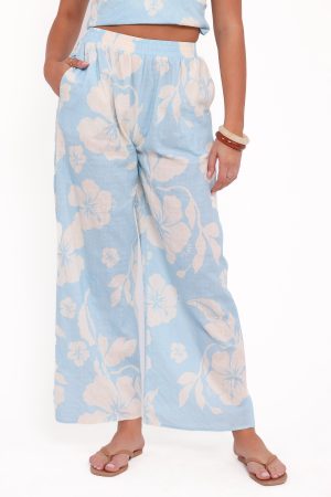 Lourdes Wide Leg Pant – Blue Hibiscus