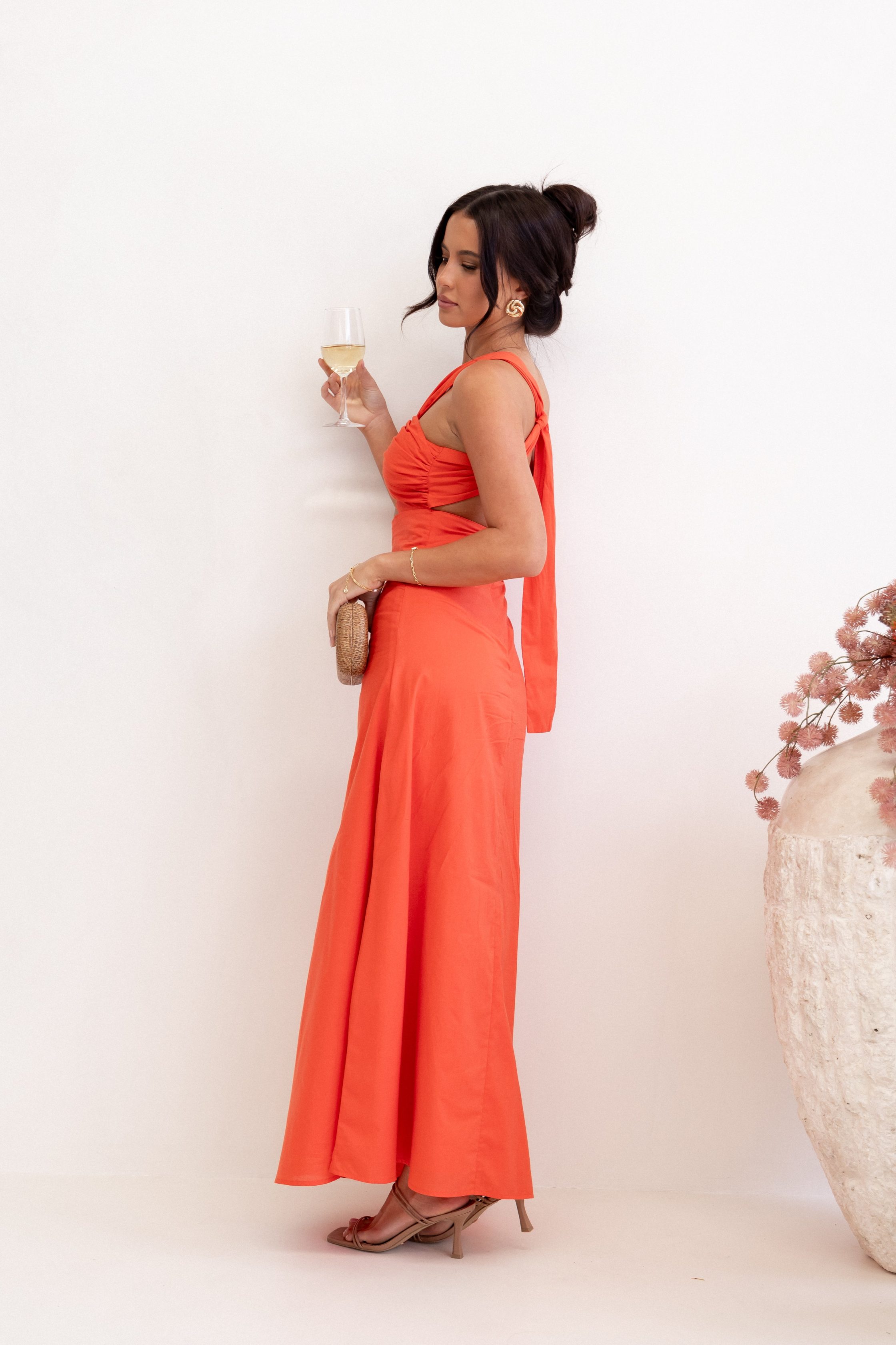 LunaOneShoulderMaxiDress-Tangerine1-3