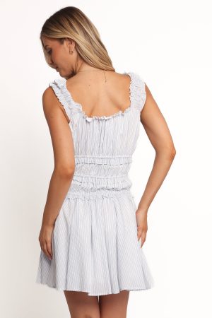 Lune Mini Dress – Blue Stripe