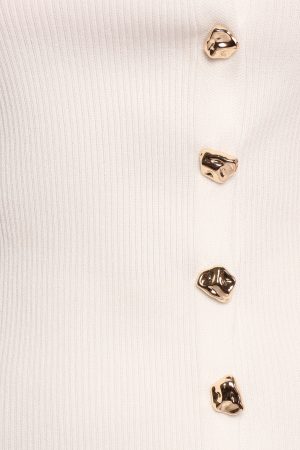 Lysa Knit Vest Top – White