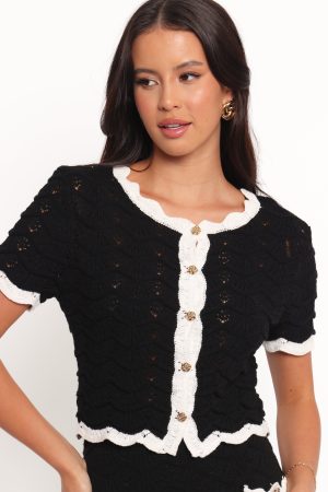 Madalyn Knit Skirt Set – Black