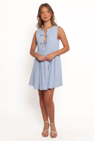 Madeline Mini Dress – Blue