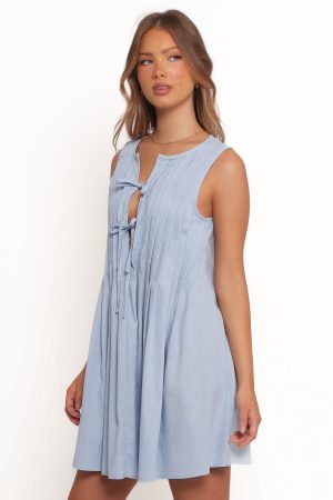 Madeline Mini Dress – Blue