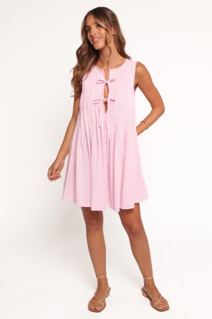 Madeline Mini Dress – Pale Pink
