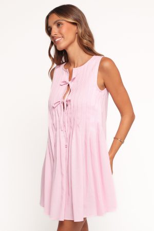 Madeline Mini Dress – Pale Pink