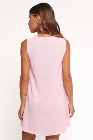 Madeline Mini Dress – Pale Pink