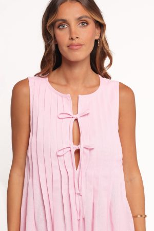 Madeline Mini Dress – Pale Pink