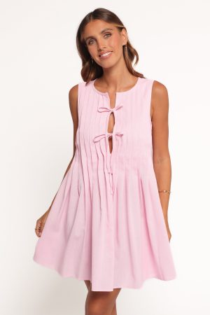 Madeline Mini Dress – Pale Pink