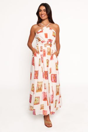 Madi Maxi Dress – White Multi