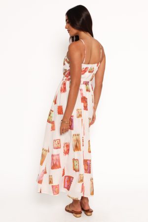 Madi Maxi Dress – White Multi