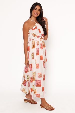 Madi Maxi Dress – White Multi