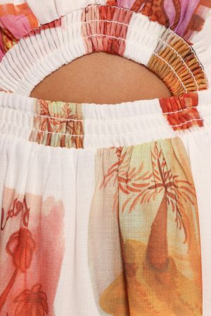 Madi Maxi Dress – White Multi