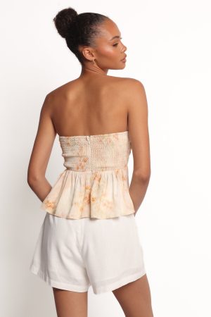 Maia Strapless Top – Floral
