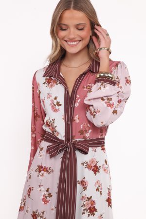 Maiden Long Sleeve Midi Dress – First Blush