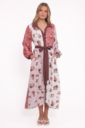 Maiden Long Sleeve Midi Dress – First Blush